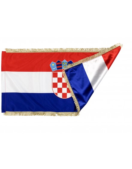 Zastava Republike Hrvatske - 200x100cm - svečana -  saten - dupla