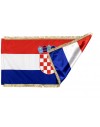 Flag of Croatia - 200x100cm - silk -  with Gold Fringe - double