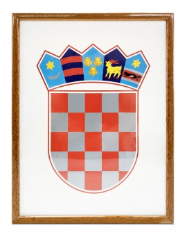 Coat of arms of Croatia - 21x30cm - with wooden frame