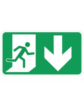 Sign - Emergency exit down - Left