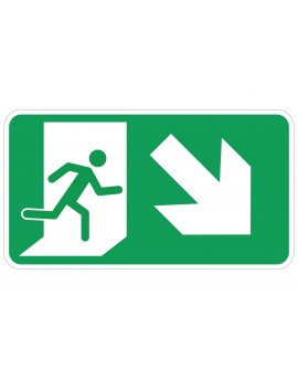 Sign - Emergency exit - Down Right