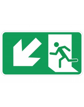 Sign - Emergency exit - Down Left